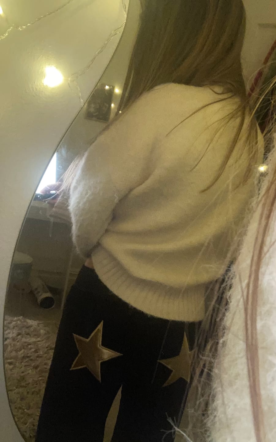 Customer photo review of Velour Star Jogger Black / Gold