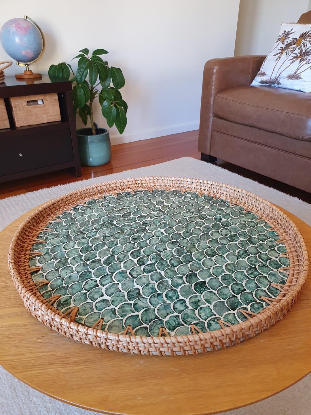 Customer photo review of Sirena Large Rattan Tray