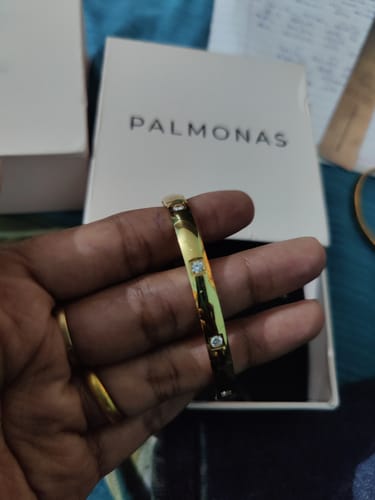 Customer photo review of Dazzling Stone Bangle Bracelet