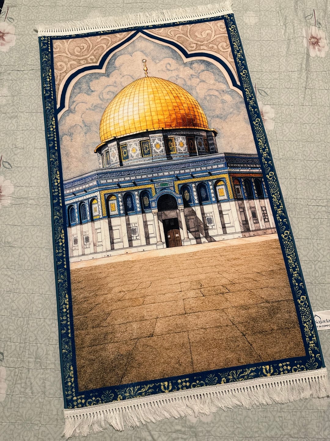 Customer photo review of Al Aqsa WaterColour  Padded Prayer Mat