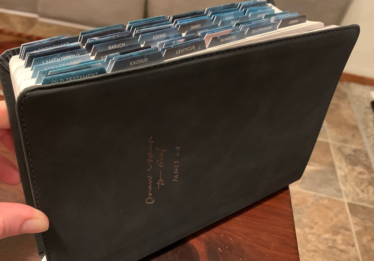 Customer photo review of Blessed Is She Bible Study Tabs for Women | Organize Your Scripture