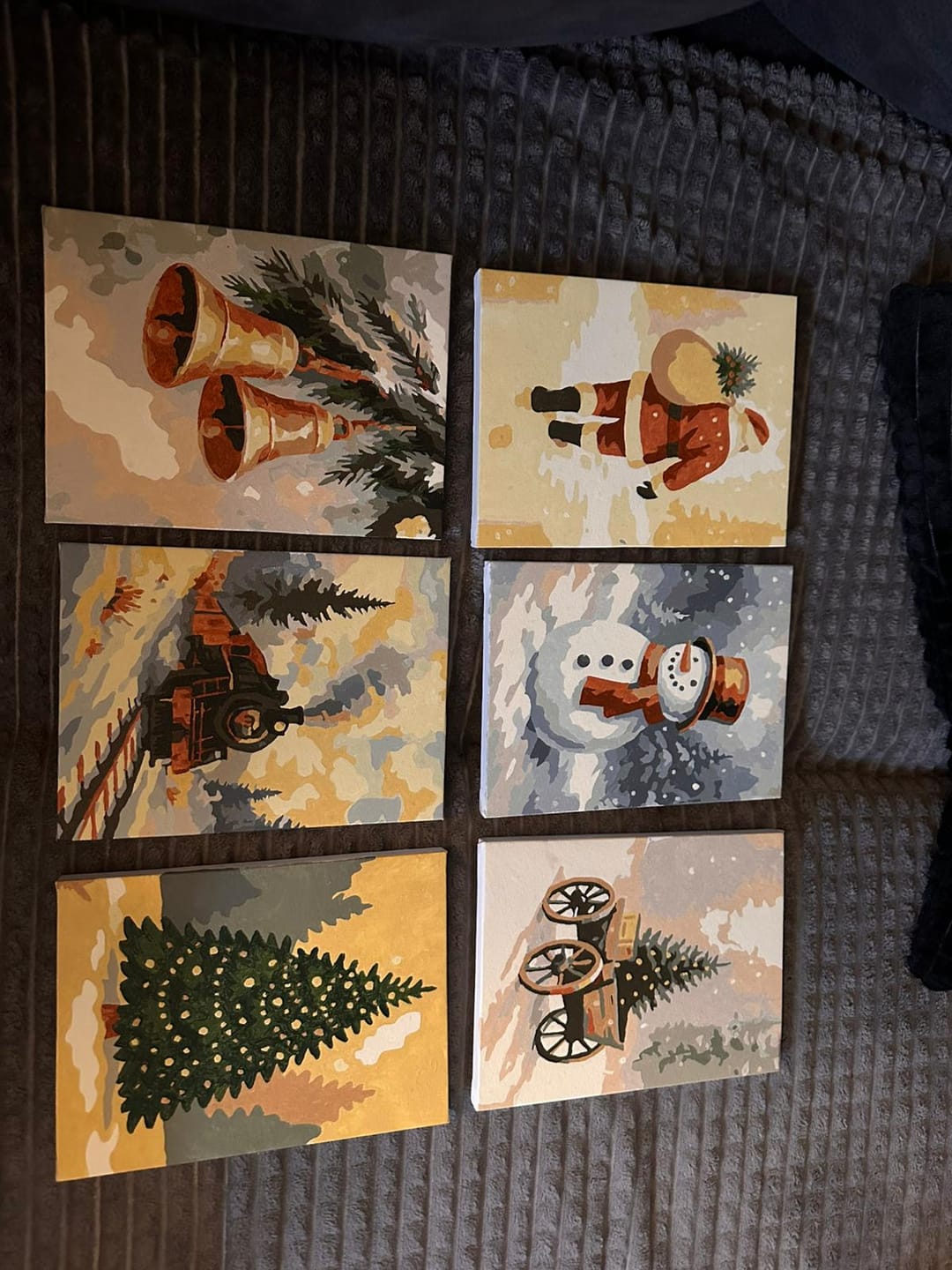 Customer photo review of 6 Mini-Gemälde | Vintage Weihnachten Set