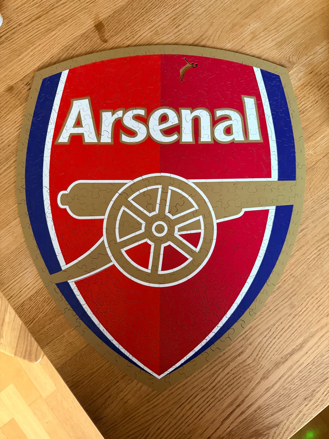 Customer photo review of Arsenal FC® Logo - Wooden Puzzle