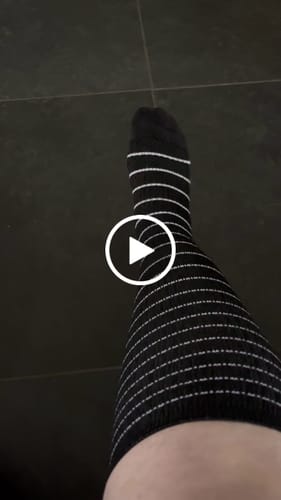 Customer video review of Støttestrømper