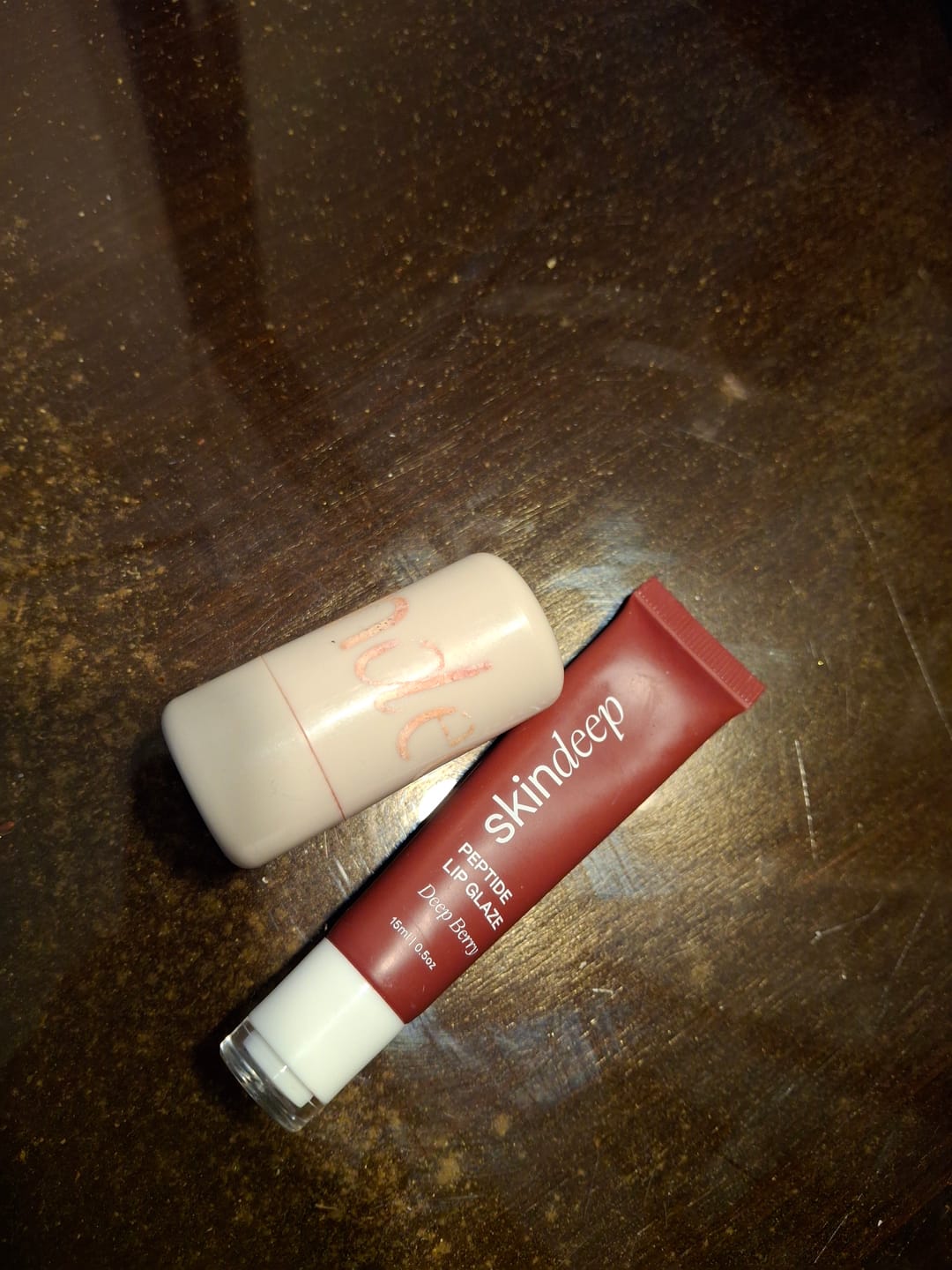 Customer photo review of Lip Glaze+Velvet Flush Duo