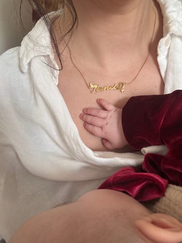 Customer photo review of Celestial Custom Nameplate Gold