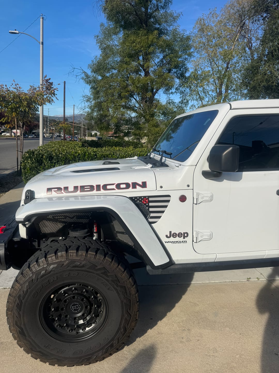 Customer photo review of Fender Vent Decal Set | American Flag - fits Wrangler JL & Gladiator JT