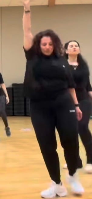 Customer photo review of Zumba Basic Oversized Mesh Polo