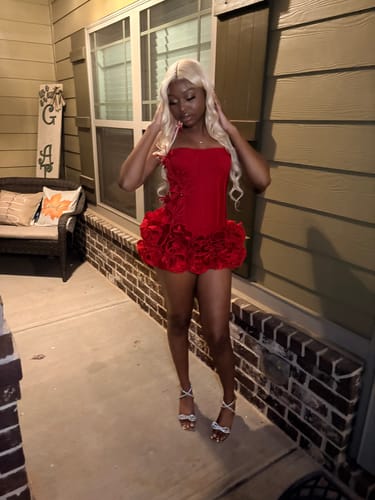 Customer photo review of Sophia Rose - Red (few left)