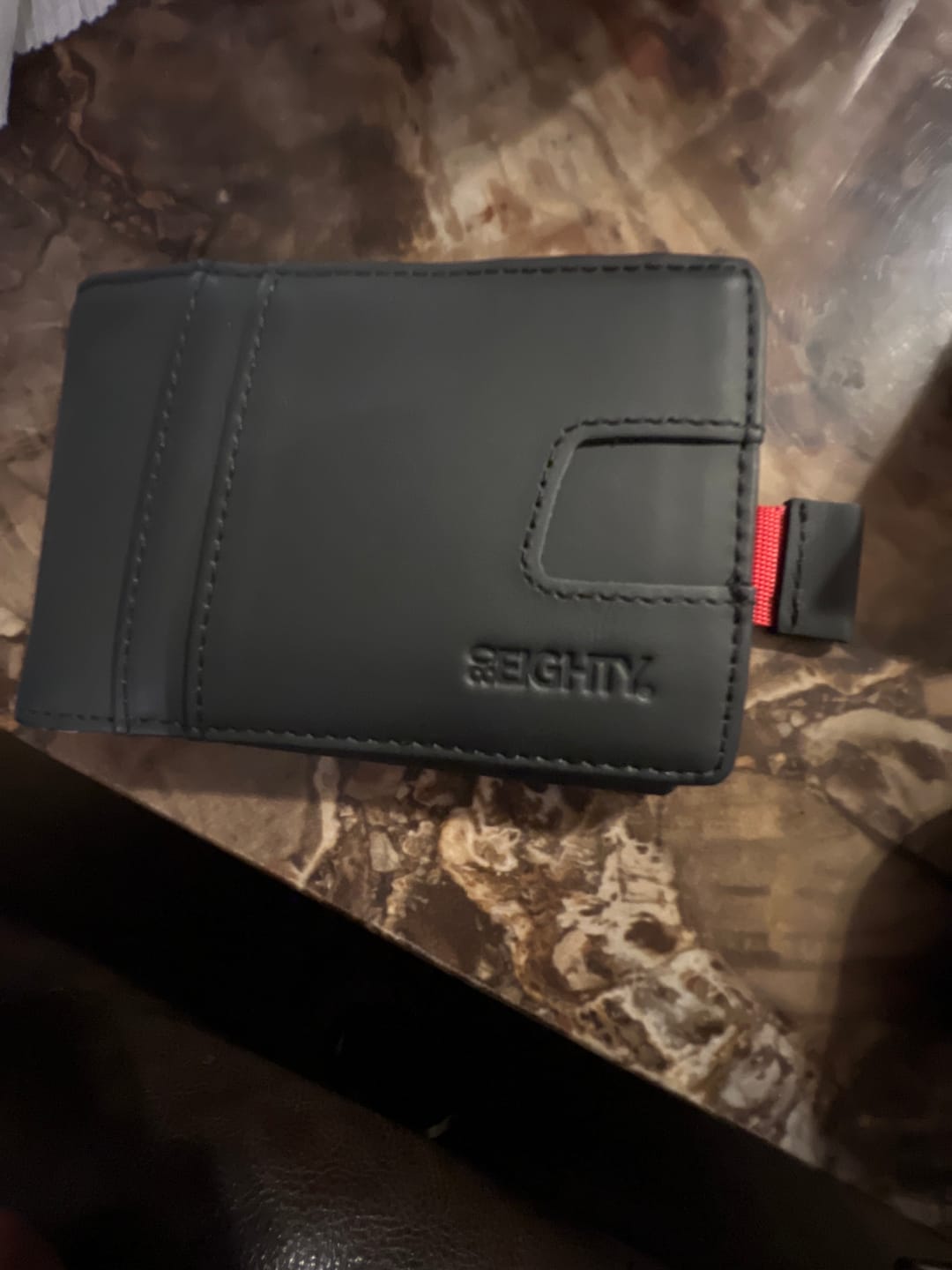 Customer photo review of 80Eighty® Matte Black Leather Wallet