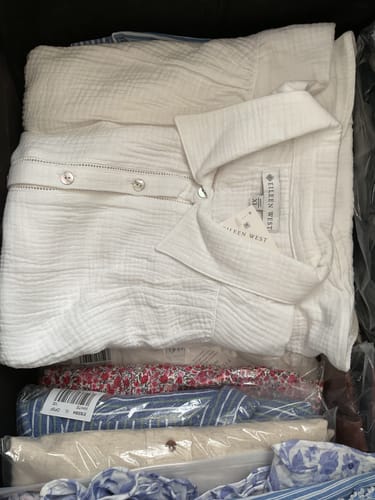 Customer photo review of The "Elora" White Crinkle Gauze Lounge Set