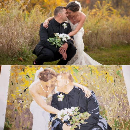 Customer photo review of Custom Portrait Paint By Numbers