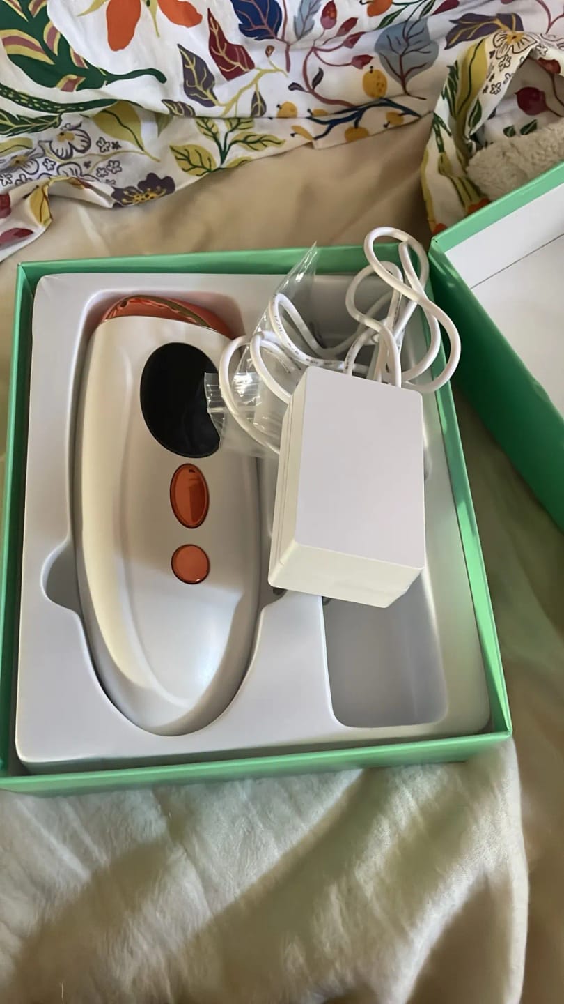 Customer photo review of IPL Hair Removal Device Painless Permanent Hair Reduction