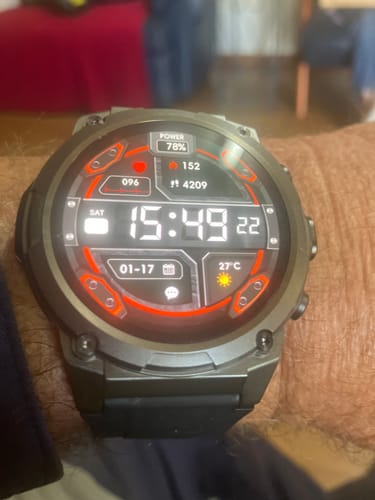 Customer's Gard Pro Ultra 3 smartwatch on their wrist. The digital display shows 78% power remaining and other metrics.