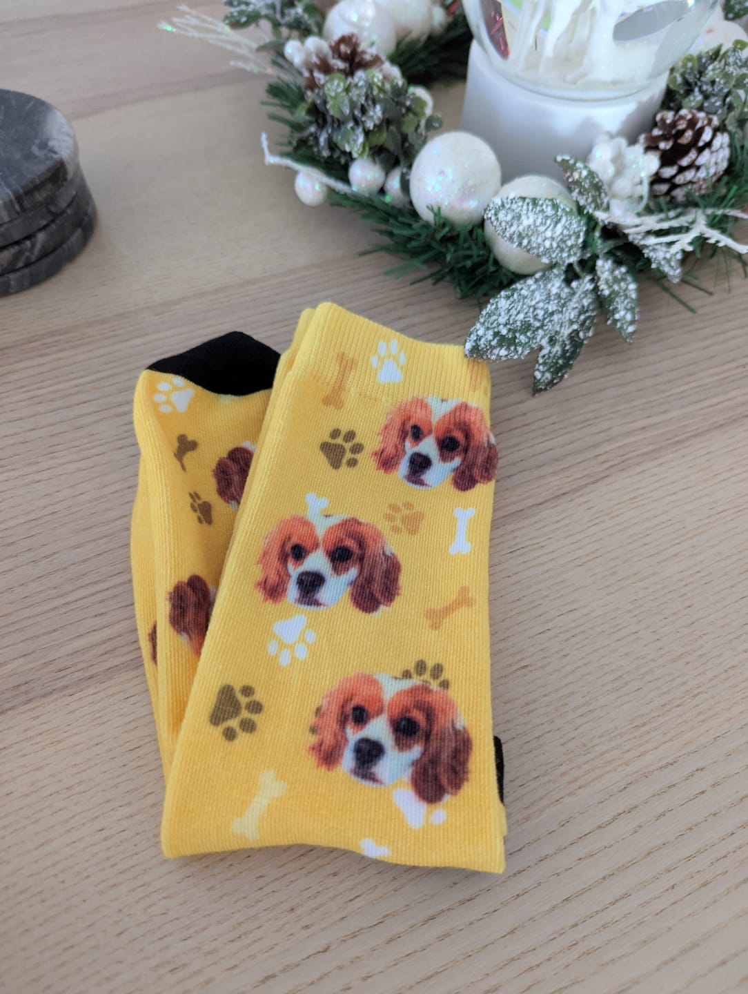Customer photo review of Personalised Socks With Dog Or Cat - Your Photo