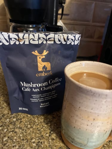 Customer photo review of Mushroom Coffee