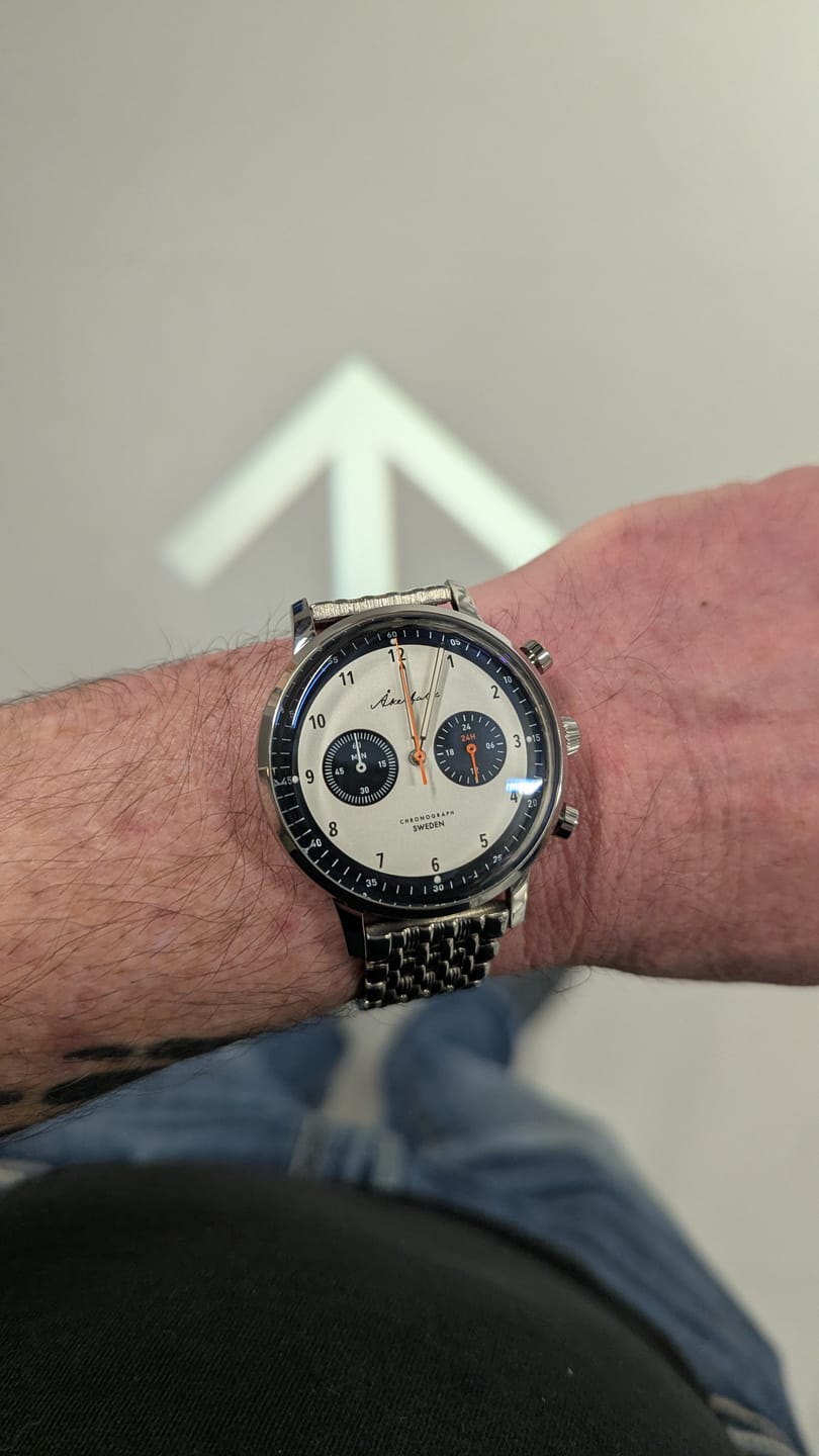 Customer photo review of Chronograph Panda 12h/24h watch