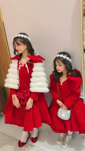 Customer photo review of Christmas Dress Elegant Baby Girl  Dress  Girl Dress Toddler Birthday Dress