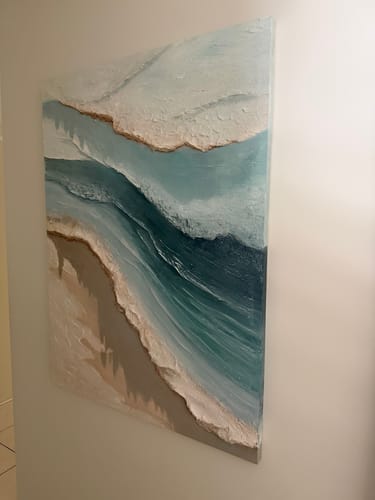 Customer review photo for Plaster Art Texture Painting #SG456