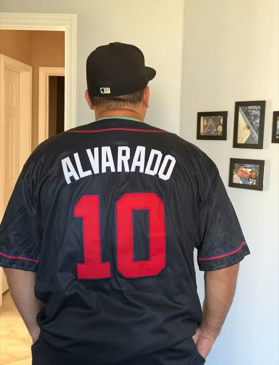 Customer photo review of Puerto Rico Heritage Custom Baseball Jersey