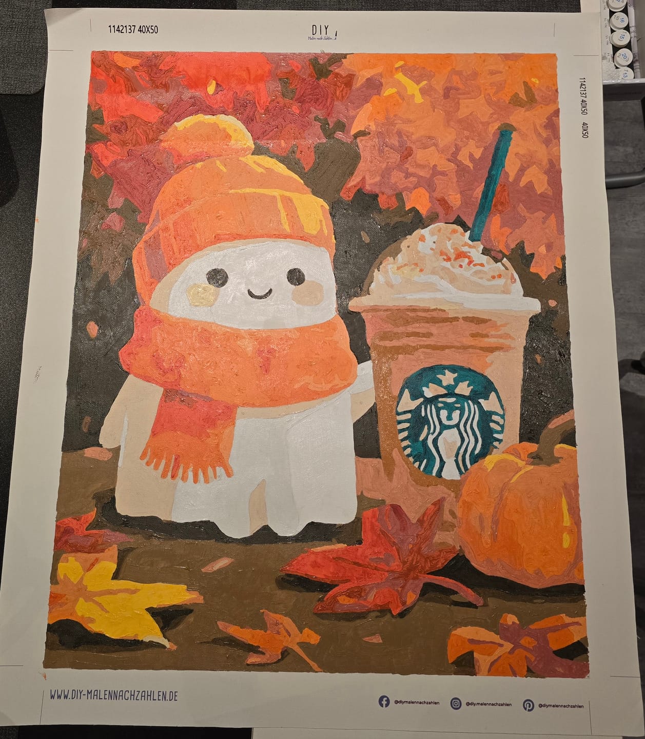 Customer photo review of Malen nach Zahlen - Pumpkin Spice-Geist