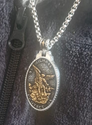 Customer photo review of ST. MICHAELS BADGE.