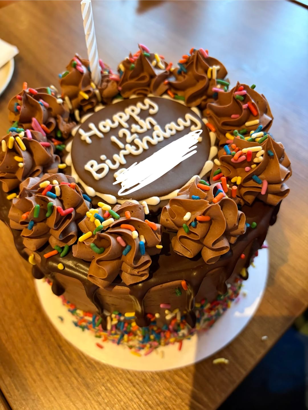 Customer photo review of Chocolate Birthday Cake