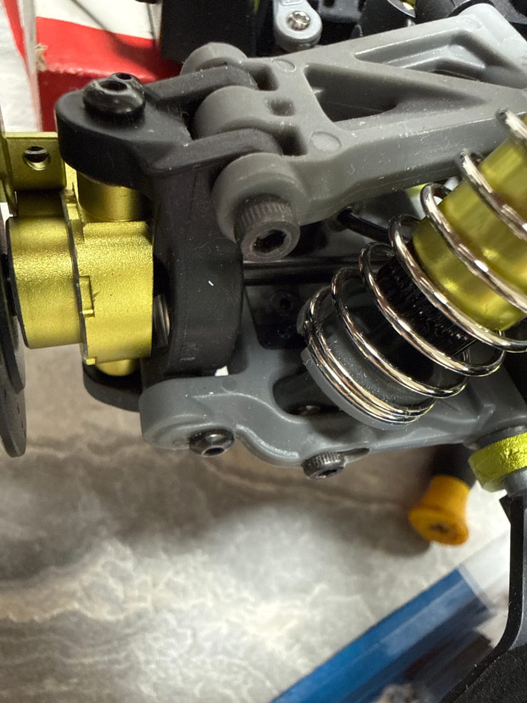 Customer photo review of Aluminum Front Steering Hub For XTS-S10 RC Rally Car
