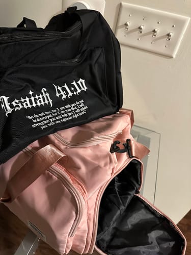 Customer photo review of Fear Not Duffle Bag