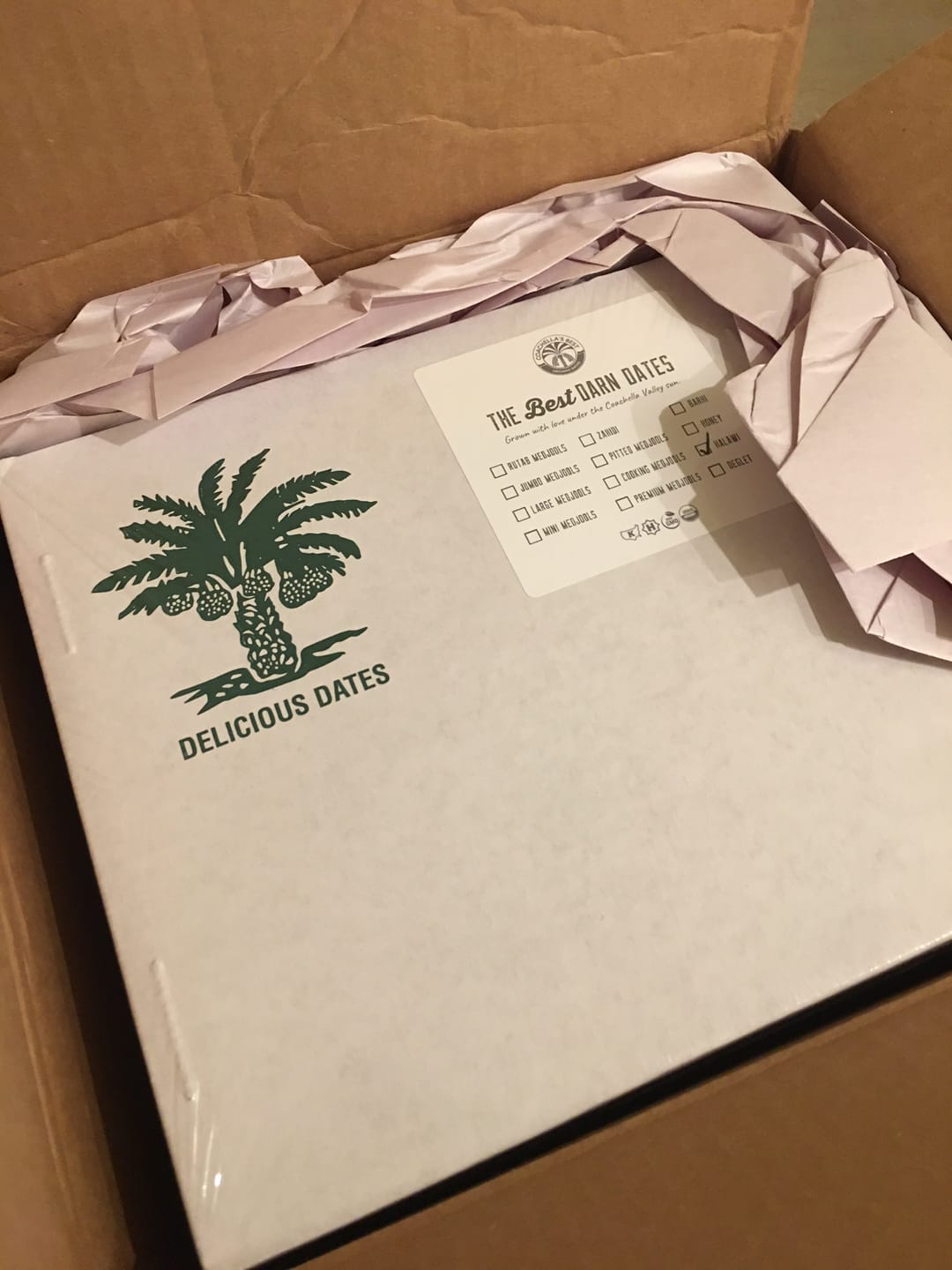 Customer photo review of Organic Halawi Dates Box