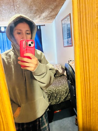 Customer photo review of Polerón Hoodie Raindoor Box Grey