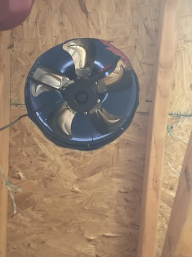 Customer photo review of 12" Dual-Power Solar Roof Fan-55W