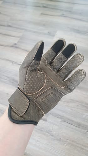 Customer photo review of Thumpa's | Short Cuff Summer Motorbike Gloves | Perforated Retro Brown Distressed Leather