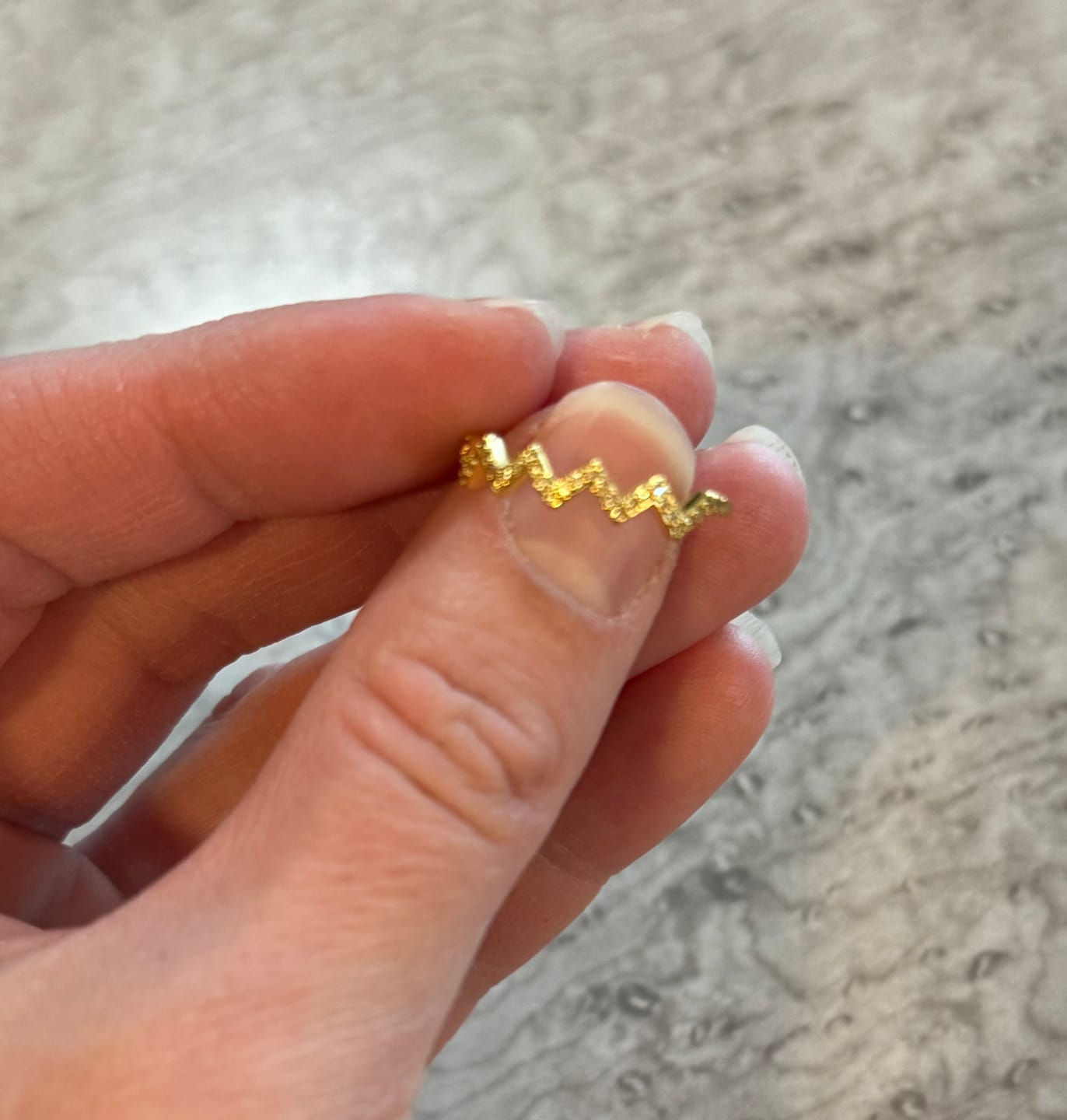 Customer photo review of Love From Mom  Highs And Lows Ring S925