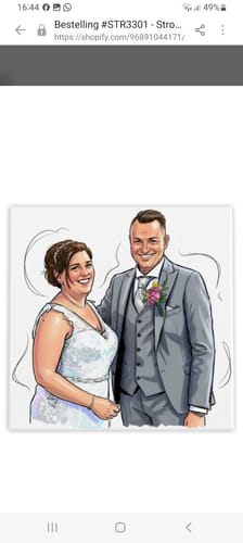 Customer photo review of Jouw Foto in Karikatuur Stijl - Gepersonaliseerde Tegel