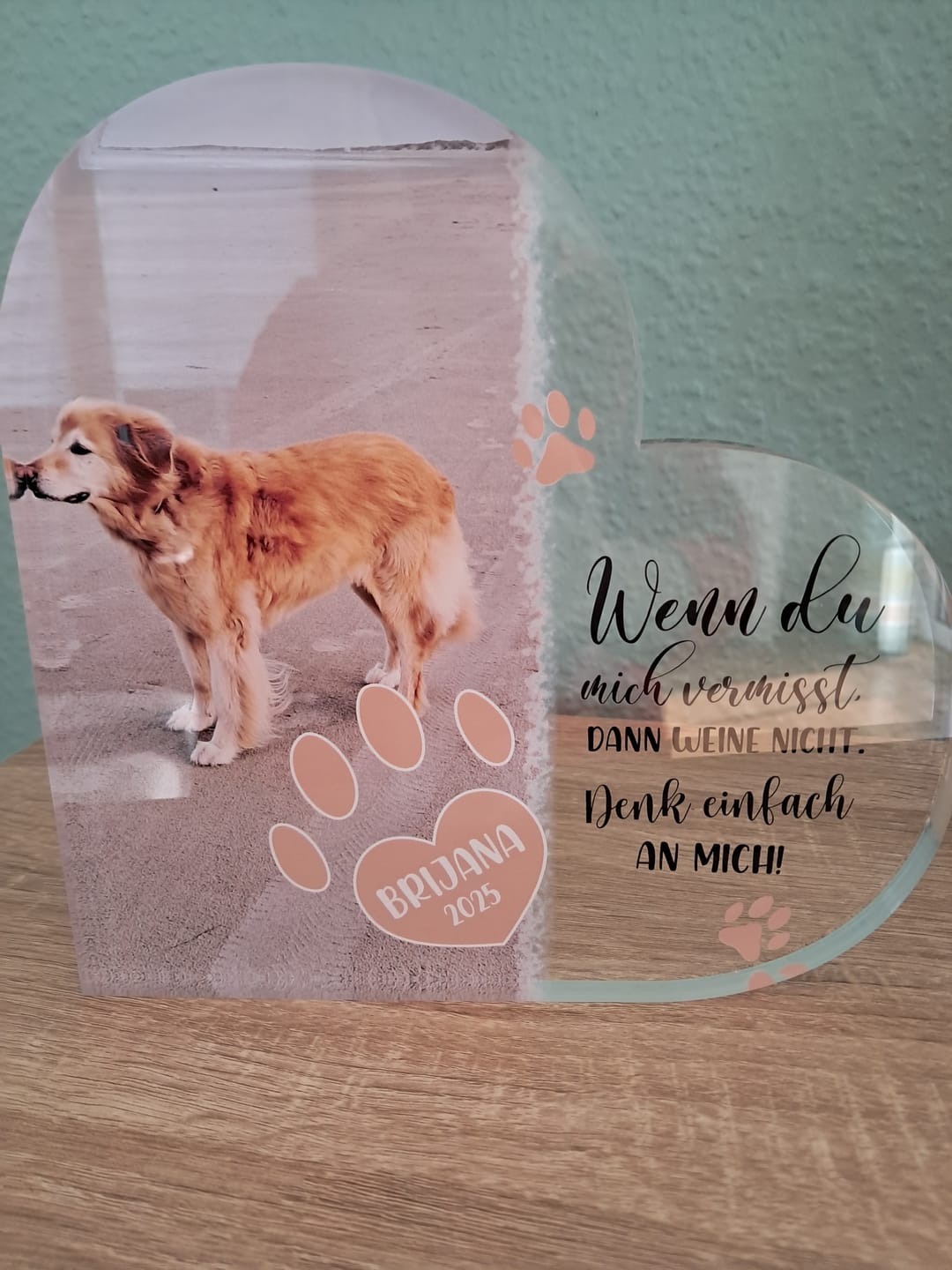 Customer photo review of Wenn du mich vermisst - Individuelles Glasherz