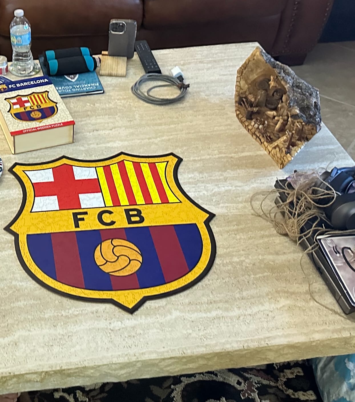 Customer photo review of FC Barcelona® Logo - Wooden Puzzle
