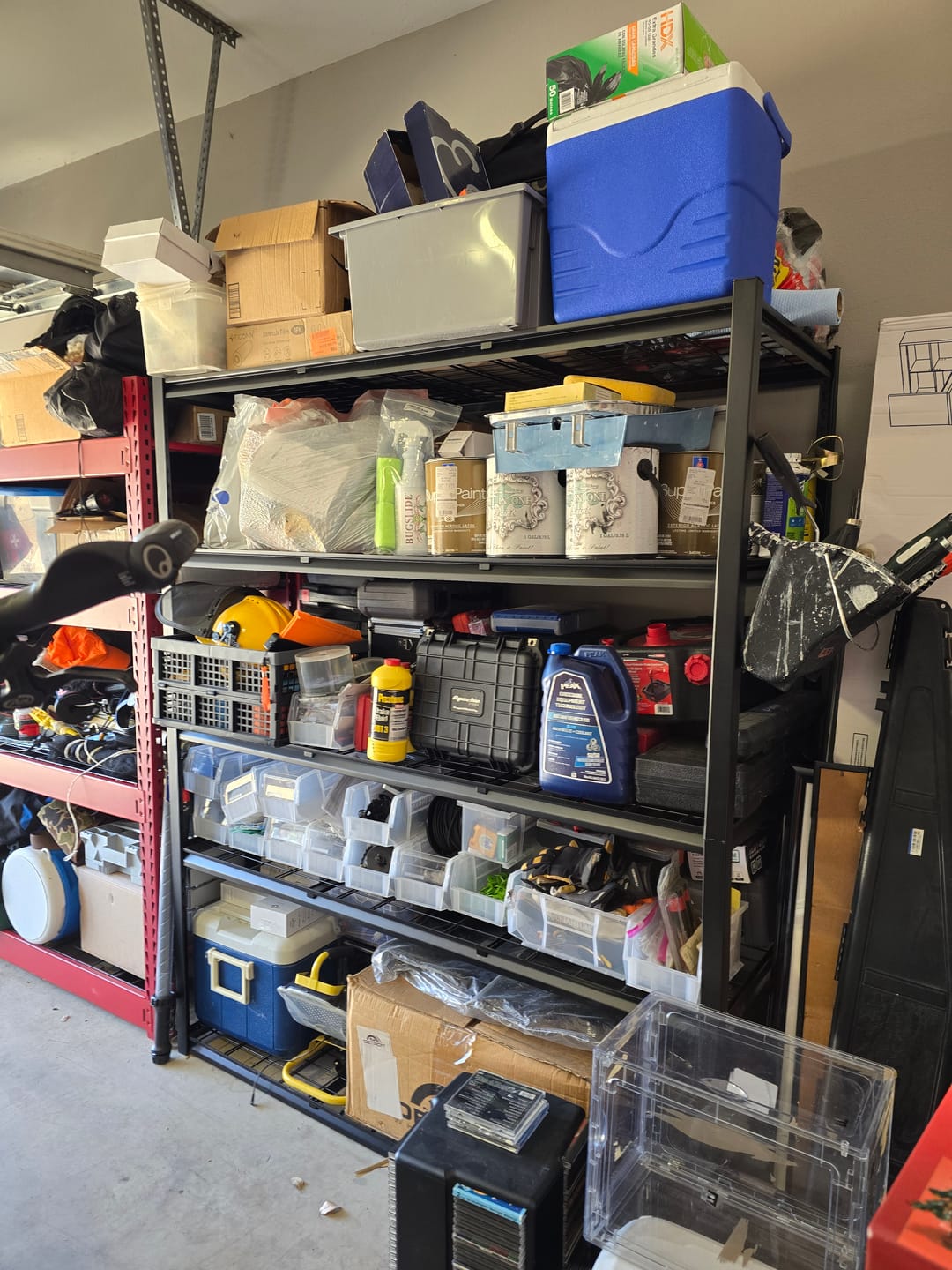 Customer photo review of REIBII 60" W Heavy Duty Metal Shelving Unit, Adjustable Shelves for Storage, Rust-Proof Shelving for Garage, Industrial, Warehouse, Basement & Workshop