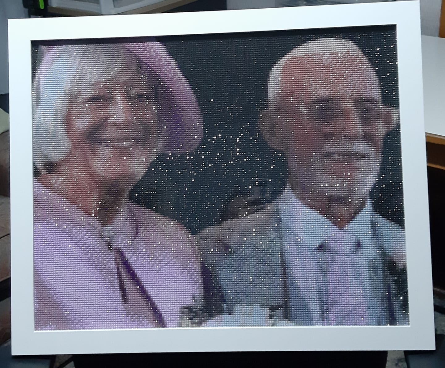 Customer photo review of Personalised Crystal Art Canvas Kit