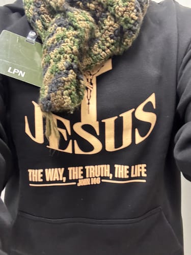 Customer photo review of Jesus The Truth Hoodie