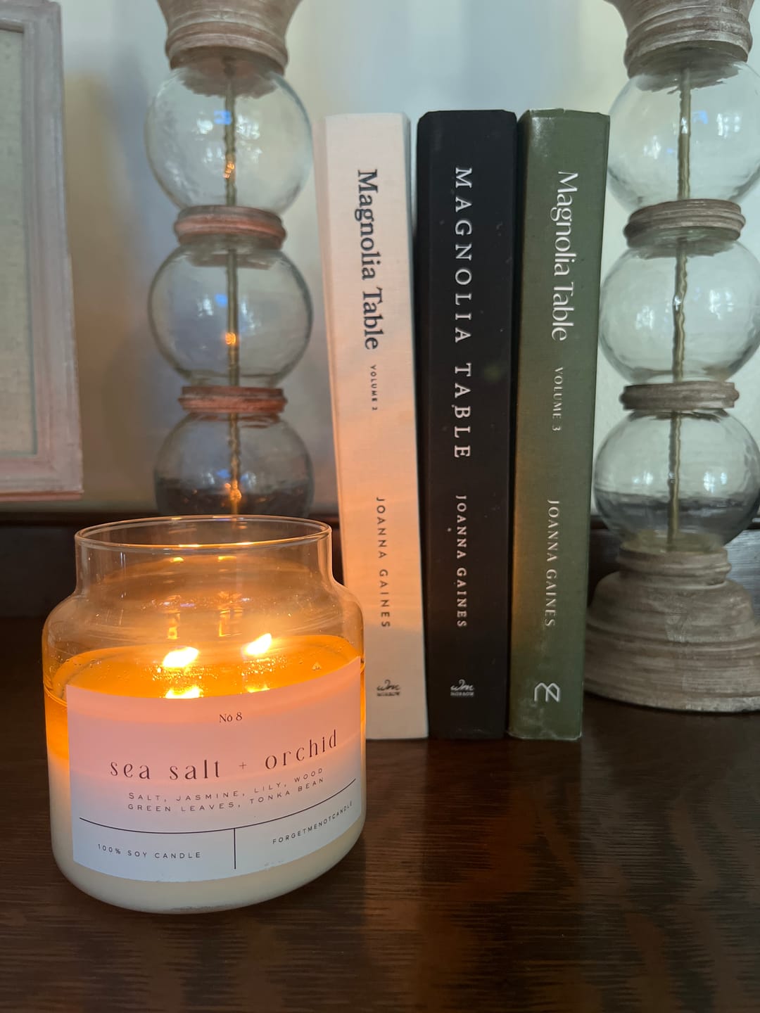 Customer photo review of Sea Salt + Orchid 22 oz Glass Candle