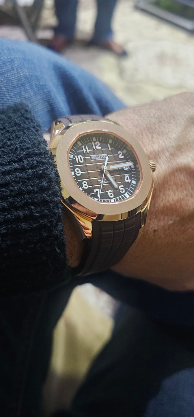 Customer photo review of Custom Seiko Aquanaut Inspired with Brown Dial