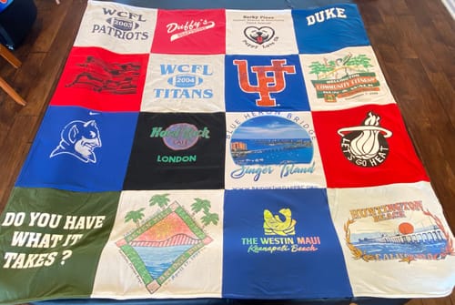 Customer photo review of Classic T-Shirt Blanket