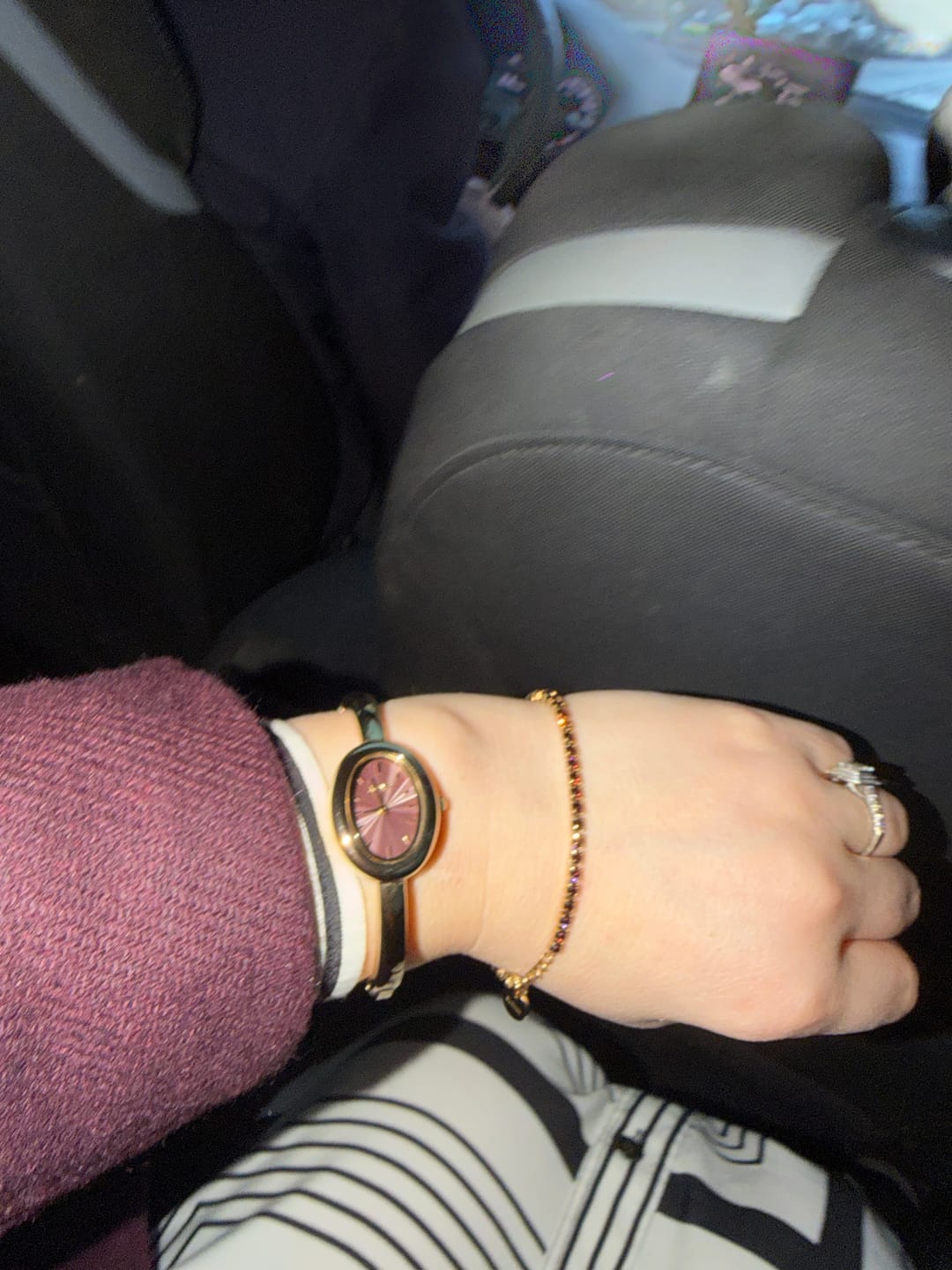 Customer photo review of Diana Gold Burgundy