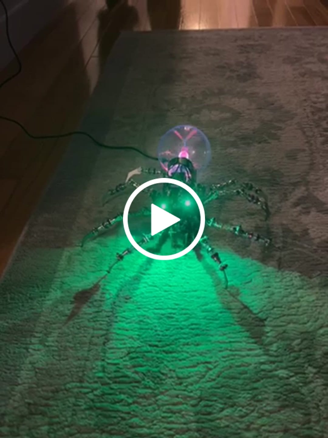 Customer video review of Cyberpunk Plasma Ball Spider