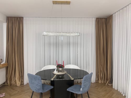 Customer photo review of Lustra LED Cristal GOLD 1 Segment Oval 100cm Echivalent 300W Telecomanda