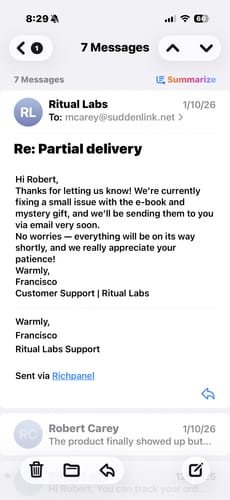 Customer photo review of Standard Shipping