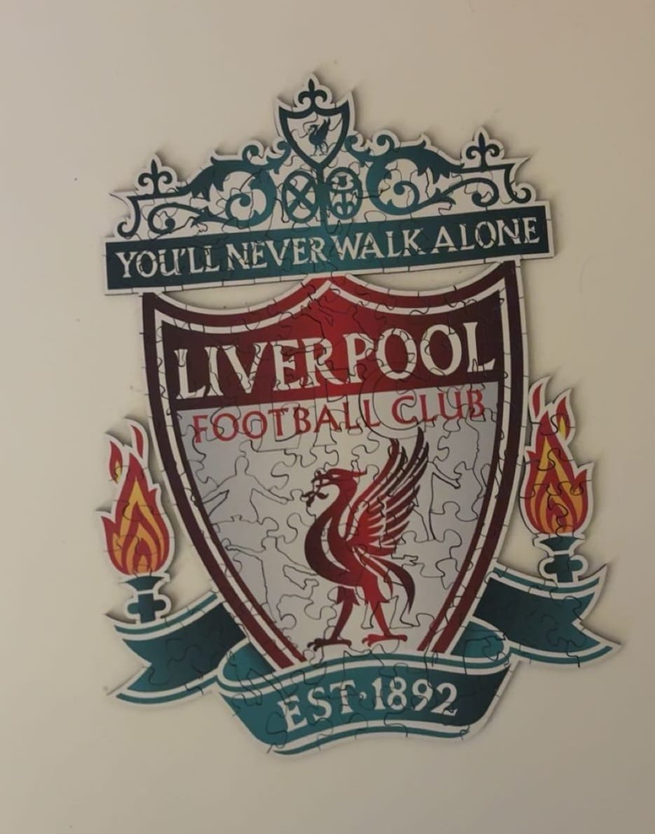 Customer photo review of Liverpool FC® Logo - Wooden Puzzle