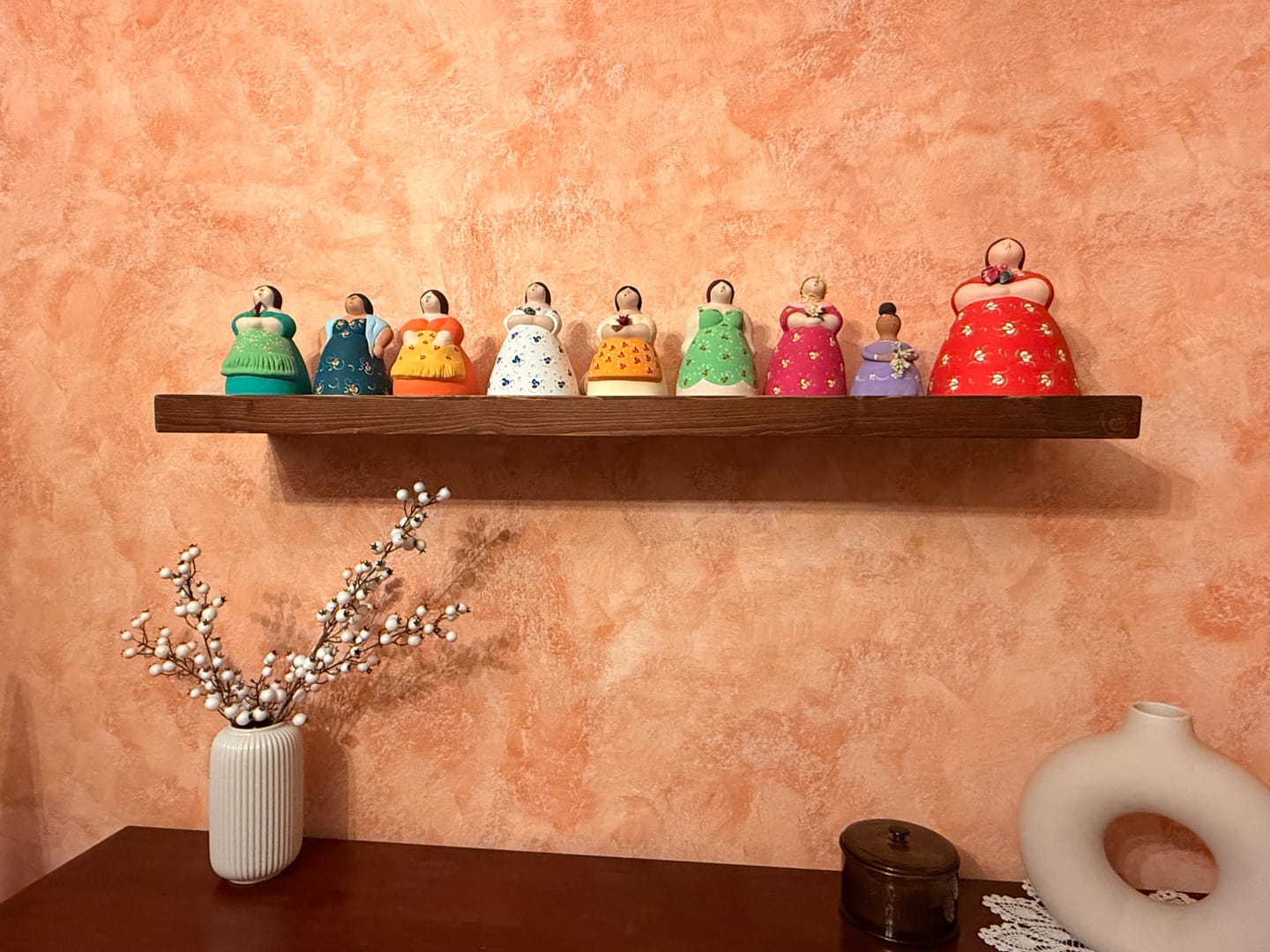 Customer photo review of Mensola sospesa - VENERE - Profondità 15-20-25 cm. Noce Bruno (Copia)
