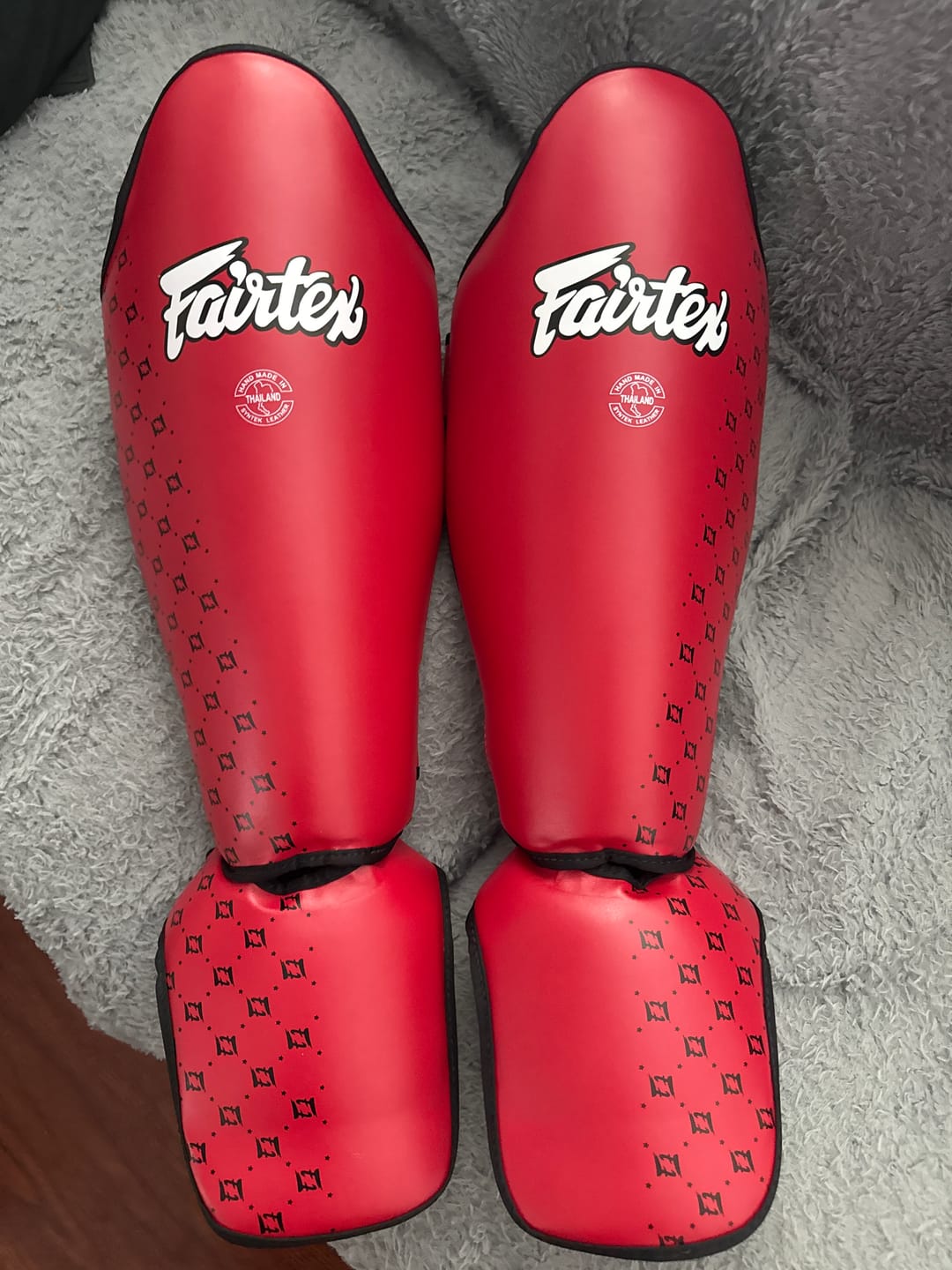 Customer photo review of Fairtex SP5 Competition Muay Thai Shin Guards